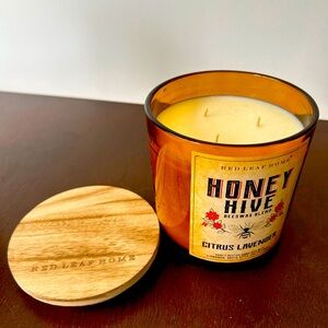 Red leaf home citrus lavender candle. 24oz. New.